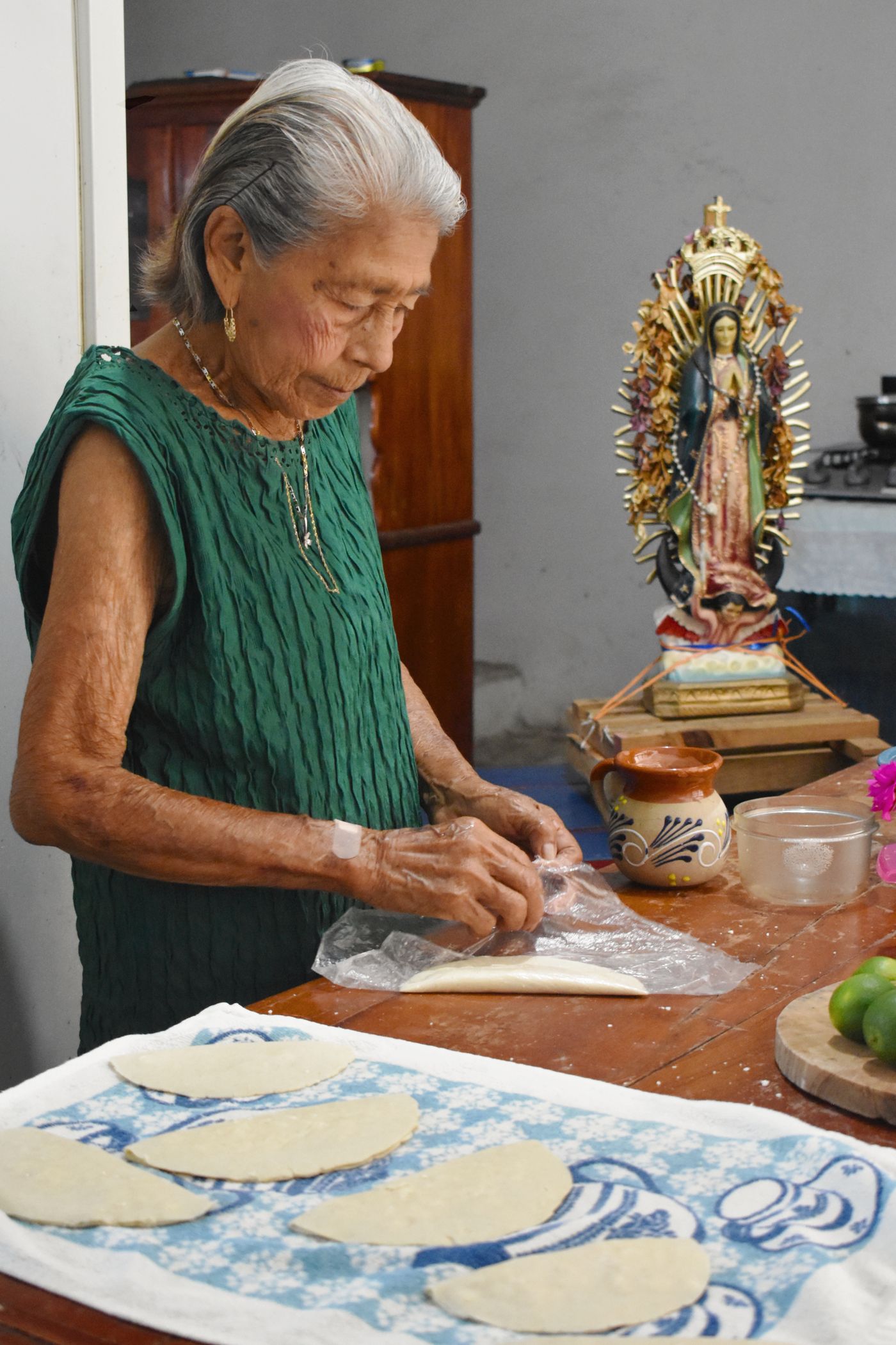Preparing traditional dishes during a cultural session